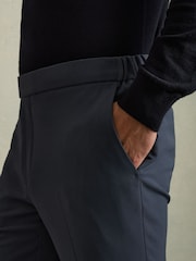 Reiss Airforce Blue Found Slim-Fit Drawstring Trousers - Image 3 of 5