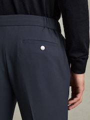 Reiss Airforce Blue Found Slim-Fit Drawstring Trousers - Image 4 of 5