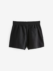 Black 100% Cotton Drawstring Sports Shorts (3-16yrs) - Image 6 of 7