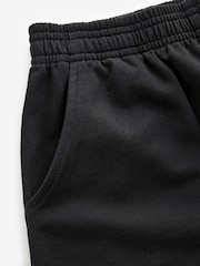Black 100% Cotton Drawstring Sports Shorts (3-16yrs) - Image 7 of 7