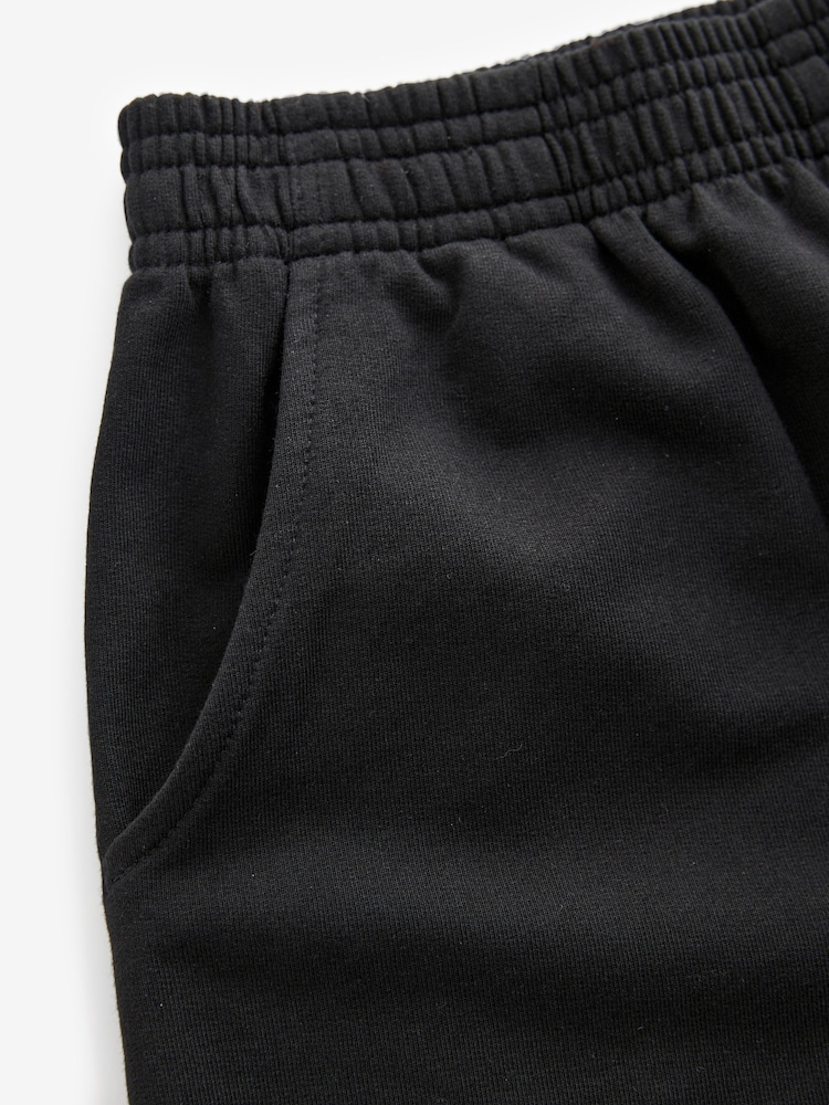 Black - 100% Cotton Drawstring Sports Shorts (3-16yrs) - Image 7 of 7 Black - 100% Cotton Drawstring Sports Shorts (3-16yrs) - Image 7 of 7