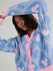 Skinnydip Blue Disney Mickey Mouse Repeat Knitted Cardigan - Image 4 of 4