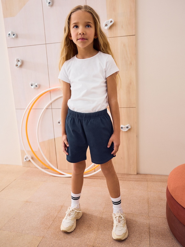 Marineblau - 100 % Baumwoll-Sportshorts mit Kordelzug (3–16 Jahre) - Bild 2 von 6 Marineblau - 100 % Baumwoll-Sportshorts mit Kordelzug (3–16 Jahre) - Bild 2 von 6
