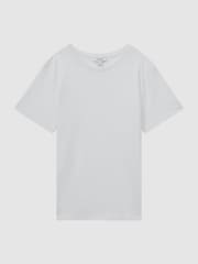 Reiss Ivory Betty Cotton Crew Neck T-Shirt - Image 2 of 5