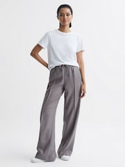 Reiss Ivory Betty Cotton Crew Neck T-Shirt - Image 3 of 5