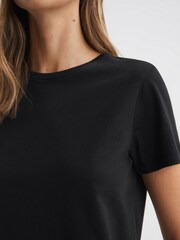 Reiss Black Betty Cotton Crew Neck T-Shirt - Image 4 of 5