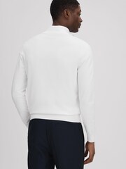 Reiss White Epsom Zip-Through Funnel Neck Cardigan - Image 5 of 5