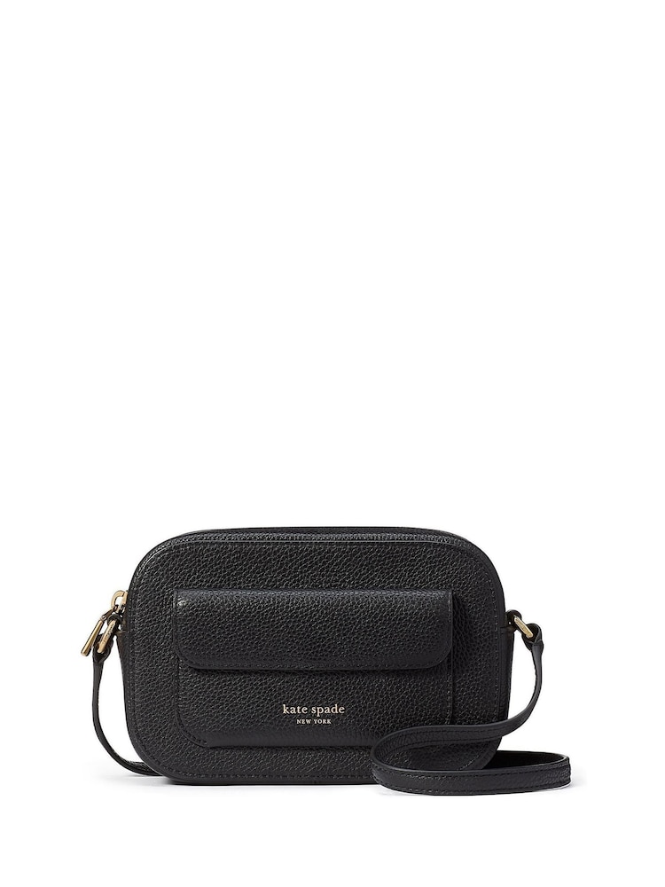kate spade new york Ava Pebbled Leather Crossbody Black Bag - Image 2 of 7