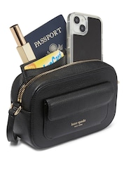 kate spade new york Ava Pebbled Leather Crossbody Black Bag - Image 7 of 7