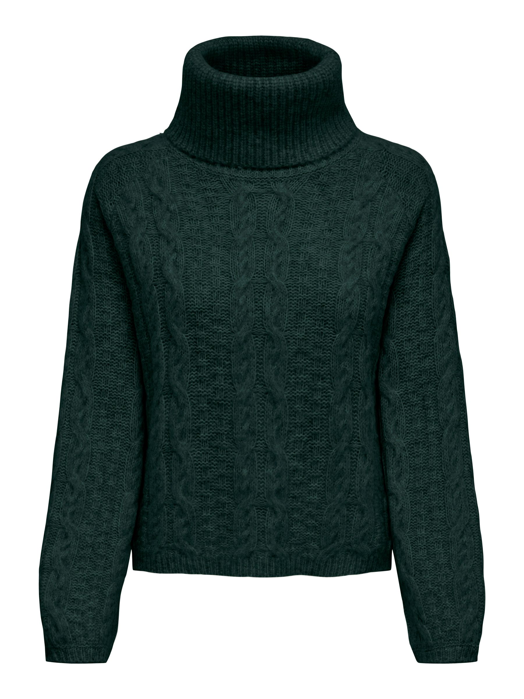 Cable knit roll neck jumper womens discount