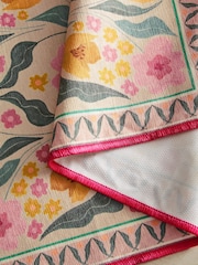 Pink Washable Bettie Floral Runner - Image 5 of 7