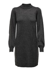 JDY Grey Petite High Neck Knitted Dress - Image 5 of 6