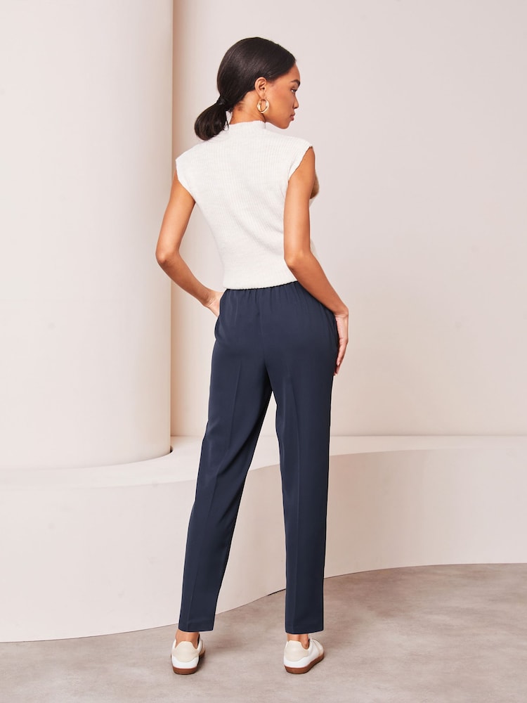 Bleumarin albastru - Pantaloni conici eleganți Lipsy - Image 2 of 4