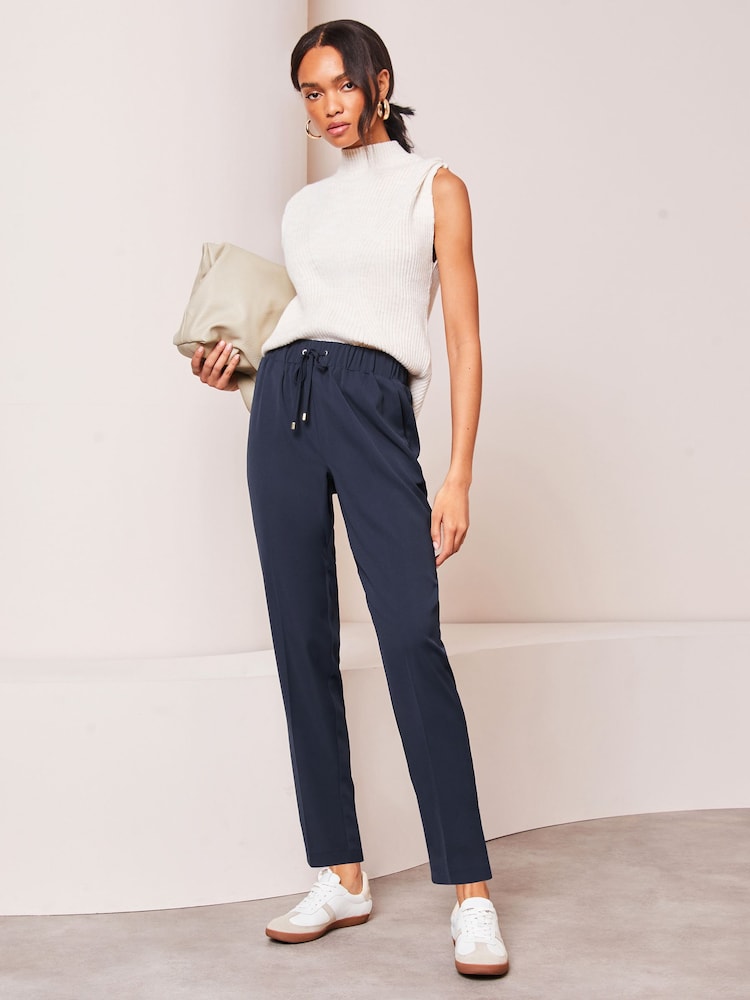 Bleumarin albastru - Pantaloni conici eleganți Lipsy - Image 3 of 4