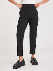 Simply Be Black Magisculpt Tapered Long Length Black Trousers - Image 1 of 4