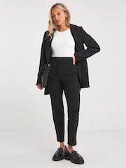 Simply Be Black Magisculpt Tapered Long Length Black Trousers - Image 3 of 4
