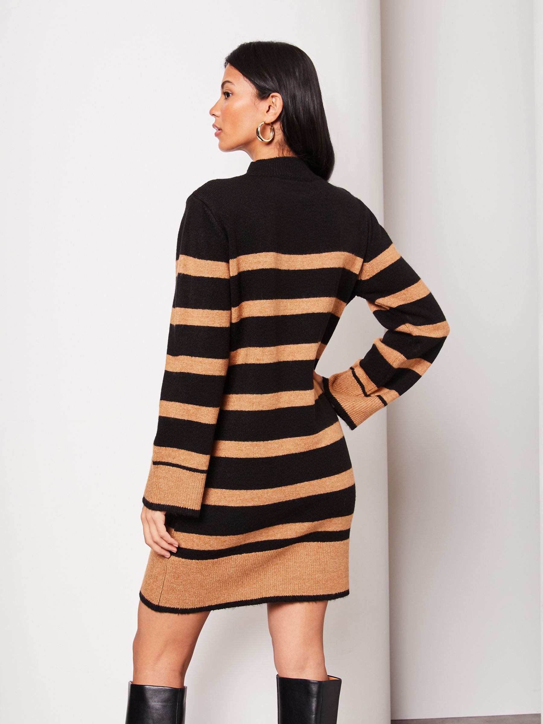 Buy Lipsy Black Long Sleeve Stripe Knitted Jumper Dress from Next Germany