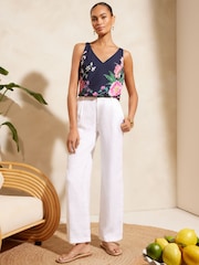 V&A | Love & Roses Blue V Neck Front V Back Vest - Image 4 of 4