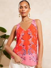 V&A | Love & Roses Red V Neck Front V Back Vest - Image 1 of 4