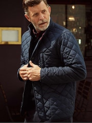 Savile Row Company Navy Blue Quilted Jacket - Image 1 of 4