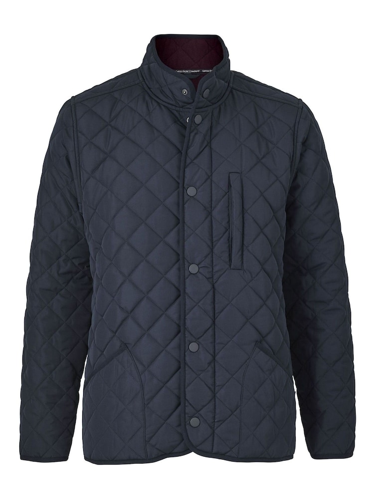 Savile Row Company Navy Blue Quilted Jacket - Image 2 of 4