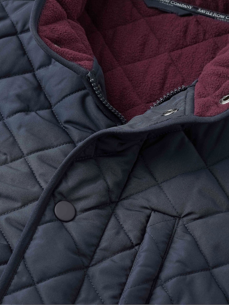 Savile Row Company Navy Blue Quilted Jacket - Image 4 of 4