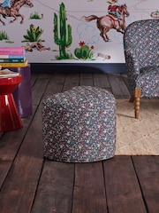 Cath Kidston Harmony Ditsy Charcoal Grey Locket Heart Shaped Stool - Image 1 of 7