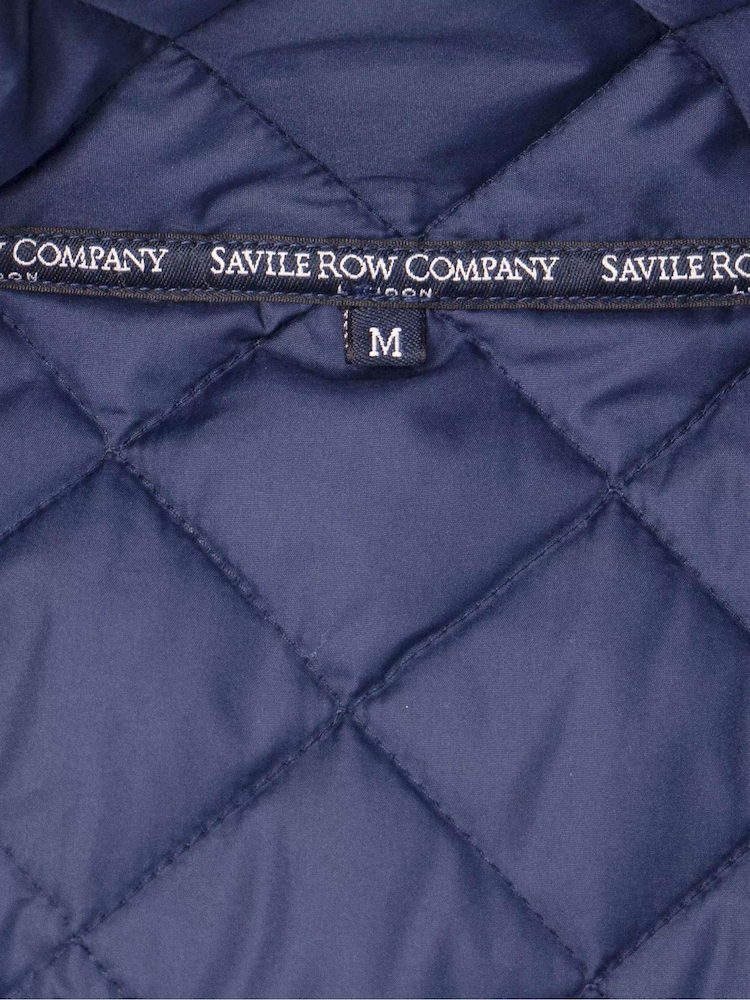 Savile Row Company Navy Blue Quilted Gilet - Image 5 of 5