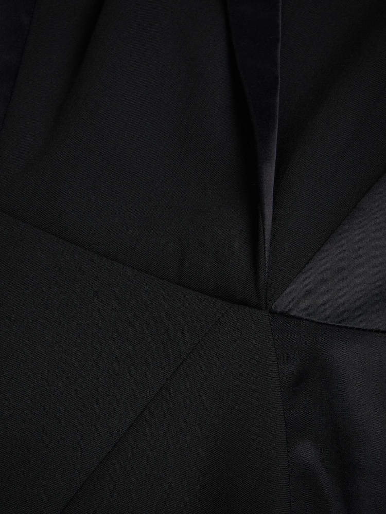 Ted Baker Black Faux Wrap Pencil Dress With Satin Panels - Image 6 of 6