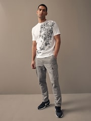 White 100% Cotton Graphic T-Shirt - Image 2 of 7