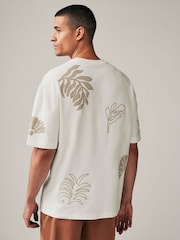 White Relaxed Fit Floral Nature Graphic T-Shirt - Image 3 of 7