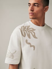 White Relaxed Fit Floral Nature Graphic T-Shirt - Image 4 of 7