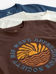Multi sun 3 Pack Summer Front Print Graphic T-Shirt 3 Pack - Image 6 of 15