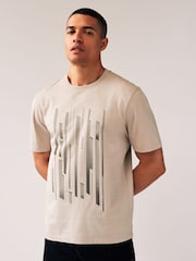 Blue/Pink/Neutral 100% Cotton Graphic Print T-Shirts 3 Pack - Image 4 of 12