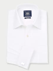 Savile Row Company Classic Fit 100% Cotton Double Cuff Formal Shirt - Image 2 of 4