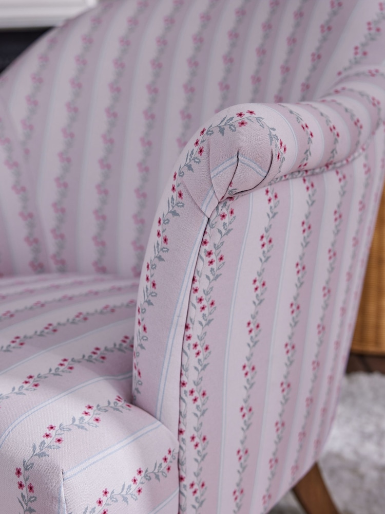Cath Kidston Ticking Vine Cream Chair Rodeo Accent Chair - Image 2 of 10