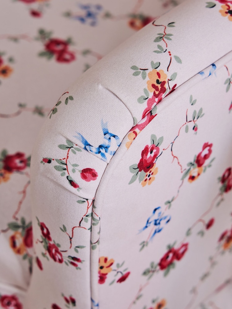 Cath Kidston Rose and Bows Cream Sofa Thrilled Small 2 Seater Sofa - Image 2 of 11