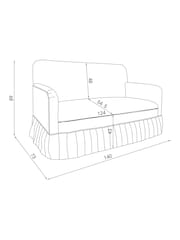 Cath Kidston Rose and Bows Cream Sofa Thrilled Small 2 Seater Sofa - Image 4 of 11