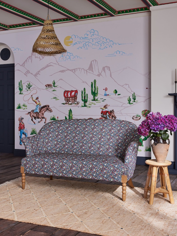 Cath Kidston Harmony Ditsy Charcoal Grey Sofa Rodeo Accent Chair - Image 1 of 11
