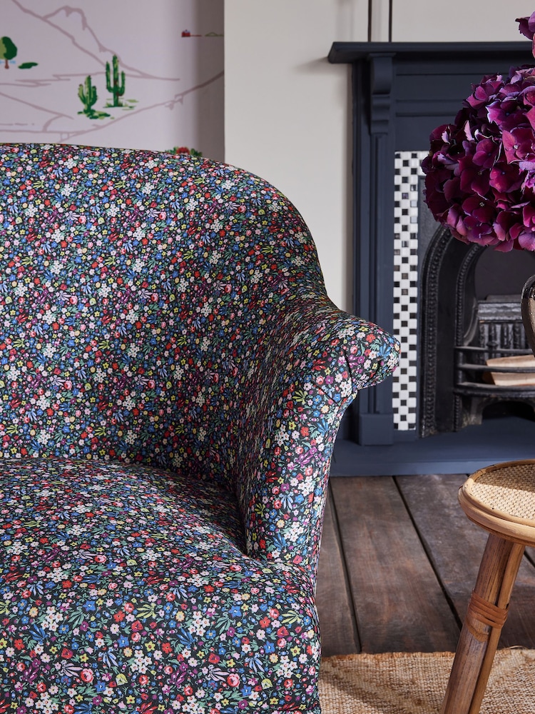 Cath Kidston Harmony Ditsy Charcoal Grey Sofa Rodeo Accent Chair - Image 2 of 11