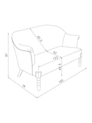 Cath Kidston Harmony Ditsy Charcoal Grey Sofa Rodeo Accent Chair - Image 4 of 11
