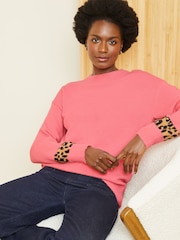 Love & Roses Pink Cosy Knitted Jumper - Image 1 of 4