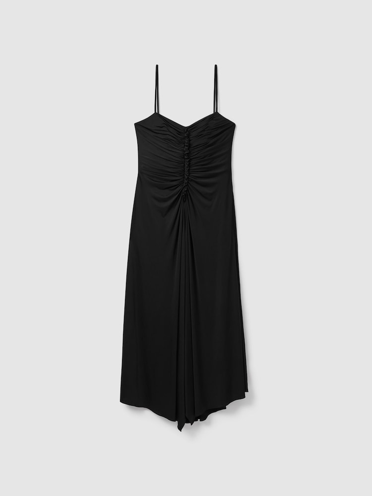 Halston Ruched Jersey Midi Dress - Imagen 2 de 6 Halston Ruched Jersey Midi Dress - Imagen 2 de 6