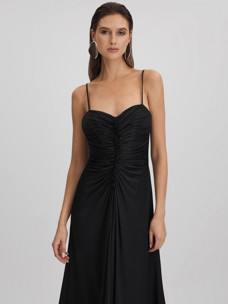 Buy Halston Ruched Jersey Midi Dress from Next USA