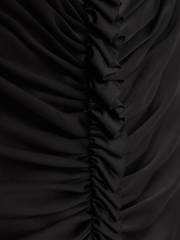 Halston Ruched Jersey Midi Dress - Image 6 of 6