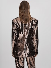 Halston Tailored Sequin Single Breasted Blazer - Image 5 of 7