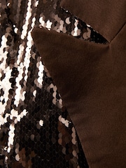 Halston Tailored Sequin Single Breasted Blazer - Image 7 of 7