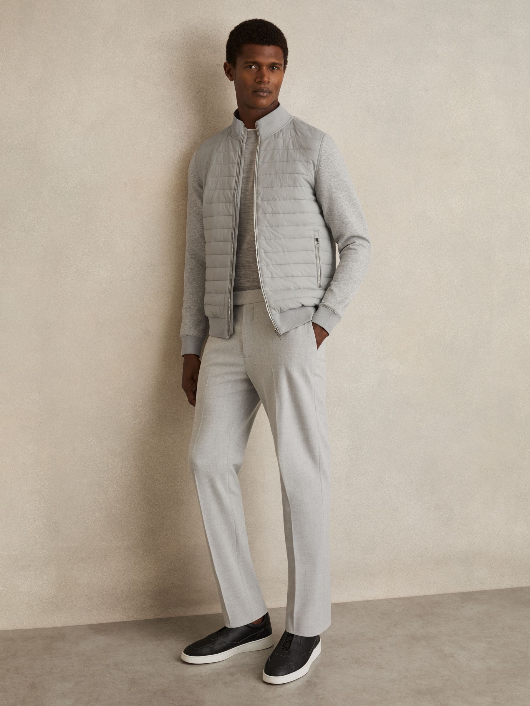 Soft grey jacket shop
