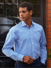 Savile Row Company 100% Cotton Check Single Cuff Formal Shirt - Image 1 of 5