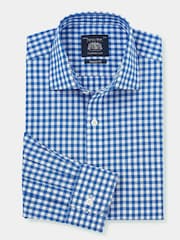Savile Row Company 100% Cotton Check Single Cuff Formal Shirt - Image 3 of 5